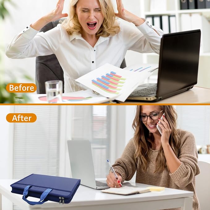 onvvippiv File Organizer Fireproof Expanding Accordion File Folder | Document - Image 7