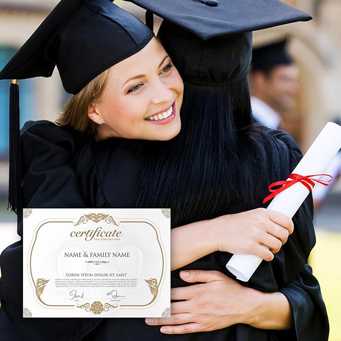 100 Sheets White Shimmer Cardstock 8.5 x 11 Certificate Paper, Goefun 80lb Pearlescent Paper for Invitations, Certificates, Crafts, DIY Cards-DeskLoop Office