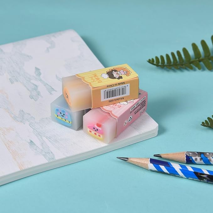 18 Pack Dessert Erasers for Kids, Kawaii for Students, Jelly for School Supplies Prize Gifts Party Favors-DeskLoop Office
