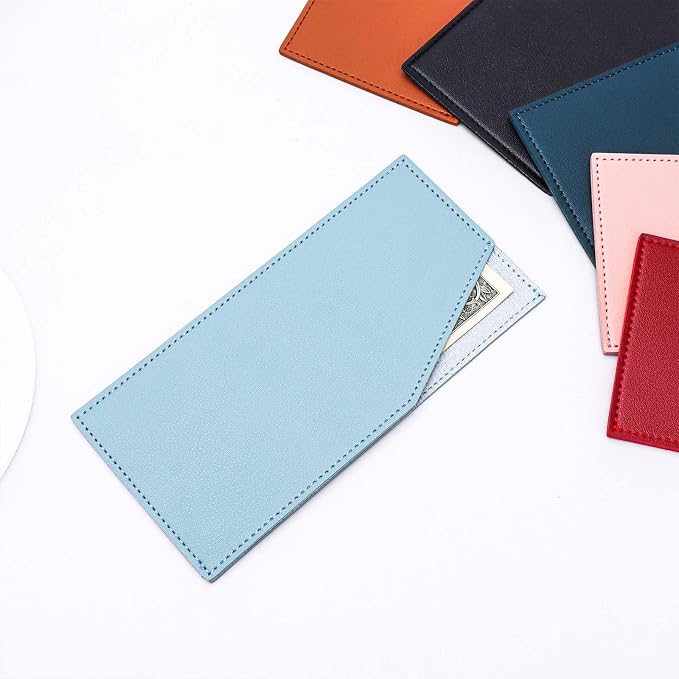 Cash Envelopes PU Leather Budget Envelope Credit Card Holder Reusable Money Clip - Image 7