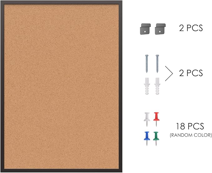 Cork Board Bulletin Board 48 x 36, Office Board - Image 8