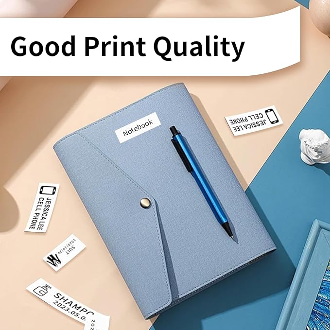 12mm 0.47 Laminated White Tape P Touch Compatible with Brother TZ-231 Tze231 TZ231 for P Touch D220, PTD210 PTH110, Tze TZ Tape 1/2Inch (4 Packs)-DeskLoop Office