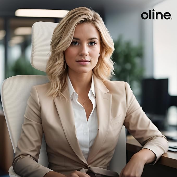 Oline ErgoAir Ergonomic Office Chair – Adjustable Lumbar Support, Flip-Up Armrests, Mesh Computer Desk Chair, Swivel Rolling Executive Gaming Chair for Home & Office (Beige)-DeskLoop Office