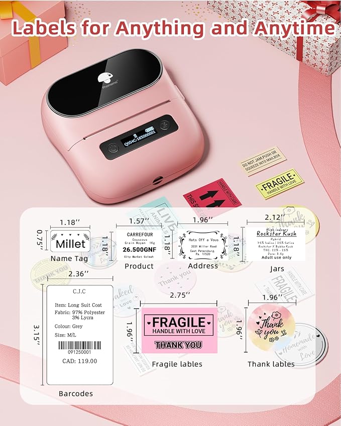 Phomemo M220 Bluetooth Label Maker Machine,Label Printer for Small Business, Office, Home & School, Portable Label Maker with 200+ Templates,100+ Fonts,1000+ Icons, Compatible with Phone, PC-DeskLoop Office