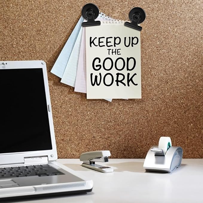 FINDMAG 48 Pack Magnetic Clips for Photo Display, Picture Hanging, Heavy Duty Scratch-Free Magnet Clips for Refrigerator, Metal Fridge Magnets for Whiteboard, Kitchen, Office, School Use.-DeskLoop Office