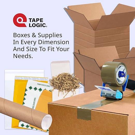 TAPE LOGIC Heavy Duty Packing Tape 3 Inch x 55 Yds, 2.0 Mil - 6 Rolls | Acrylic Clear Packaging Tape for Shipping Boxes, Moving, Home or Office Use-DeskLoop Office