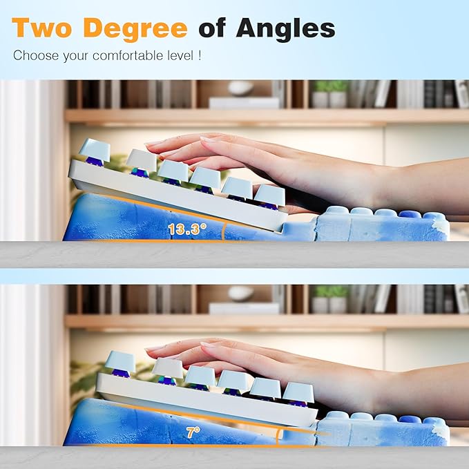 Ospelelf Ergonomic Keyboard Wrist Rest Pad Comfortable Keyboard Stand Riser Holder Pad for Office Gaming-DeskLoop Office