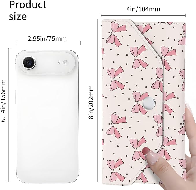 Cash Envelope Wallet Cute PU Leather Envelopes Bag - Image 5