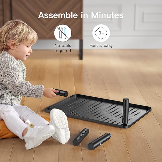HUANUO Monitor Stand, Monitor Stand Riser 3 Height Adjustable, Monitor Riser with Airflow Vents, Laptop Stand for Desk, Laptop Riser, Desk Organizer for Monitor, 15.6" Laptop, PC, Printer-DeskLoop Office