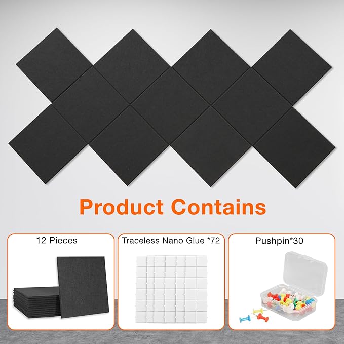 Large Cork Boards for Walls 48" x 36" 12 Pack Bulletin Boards Alternative Cork Board for Office Contains 72 Removable Security Stickers 30 Push Pins-DeskLoop Office