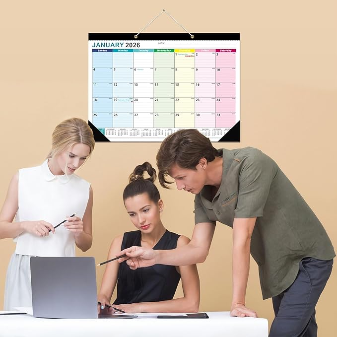 COMIX 18 Month Desk Calendar 2025-2026 (July 2025–Dec 2026) – 17" x 12" Wall calendar with To-Do List & Notes,2026 Calendar Monthly Planner for Home, School, or Office Organization-DeskLoop Office