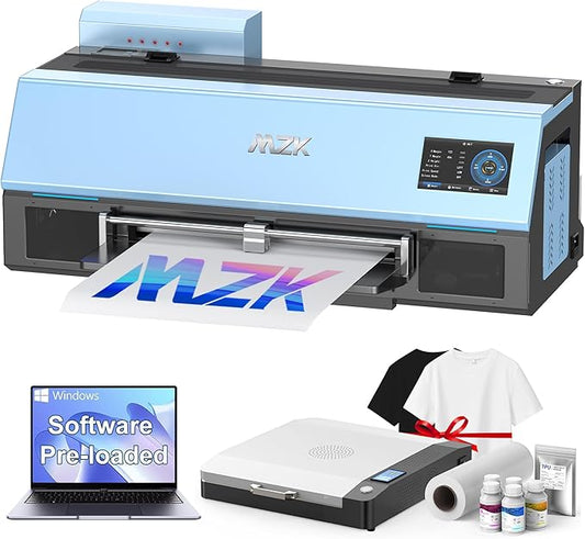 MZK A3 Plus DTF Printer XP600 Doubled-Speed,13+" DTF Film,Built-in Holiday Automatic Timed Cleaning Printhead,LED Multi-Function Fouch Screen,Film Cutter,White Ink Circulation,Gift Ink 2 Year-DeskLoop Office