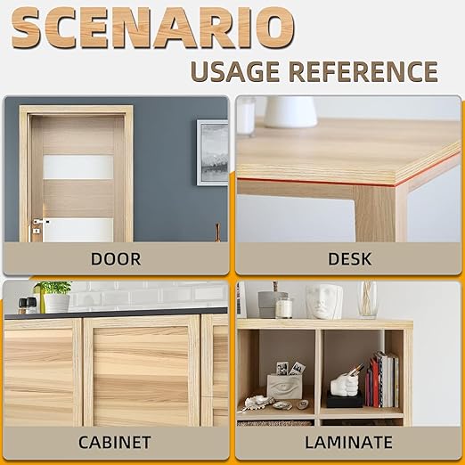 GSCIT Club Oak Edge Banding, 7/8 inch x 500ft roll of Veneer Edge Banding Preglued Flexible, Wood Tape Banding for Repair Furniture-DeskLoop Office