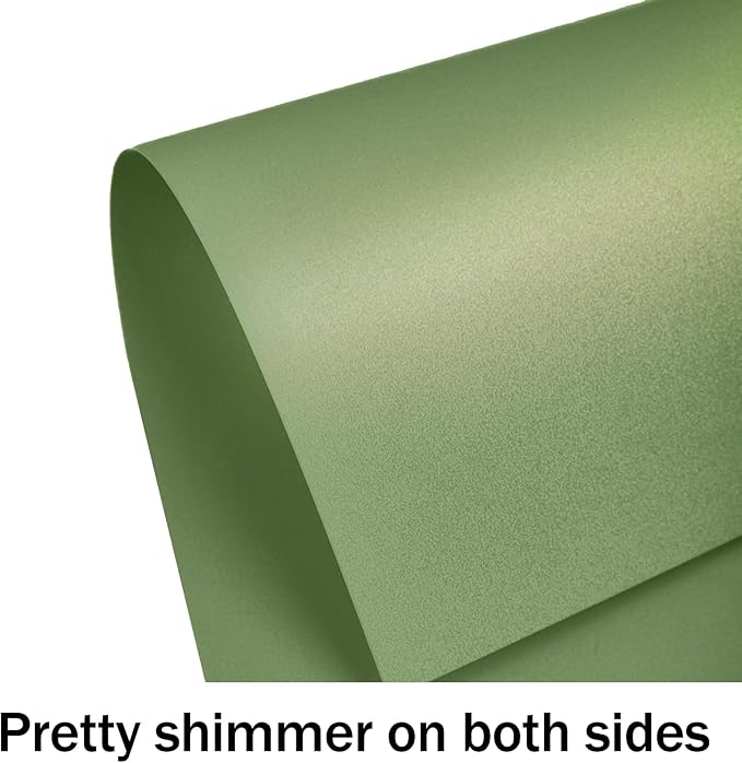 100 Sheets Christmas Green Shimmer Cardstock 8.5 x 11 Green Paper, Goefun 80lb Card Stock Printer Paper for Christmas, Invitations, Certificates, Crafts, Card Making-DeskLoop Office