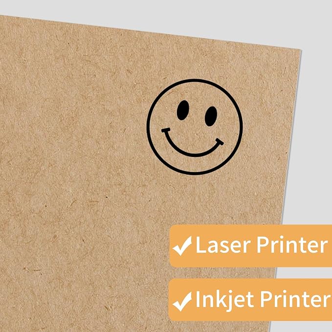 Kraft Sticker Paper Labels, 30 Sheets, Laser/Inkjet Printing - Letter Size (8.5 x 11)-DeskLoop Office