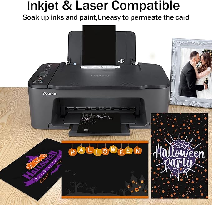 100 Pack Black Blank Index Cards 4x6 Card Stock Paper, Goefun 80lb Heavyweight Cardstock Unlined Notecards for Postcards, Photo Paper, Recipe-DeskLoop Office