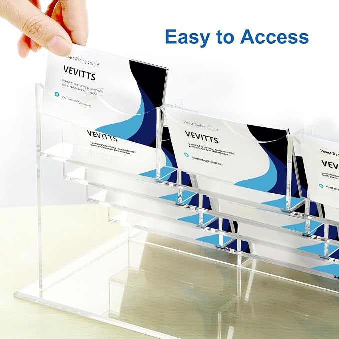 Vevitts Acrylic Business Card Holder - Image 7
