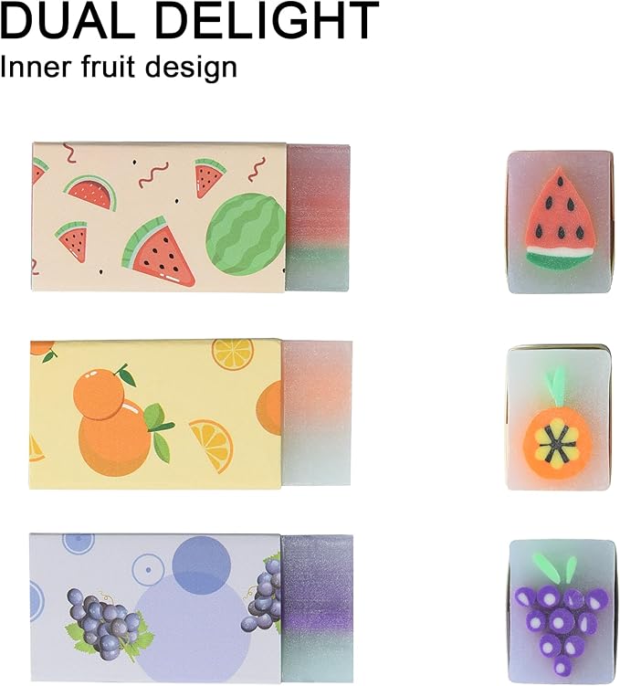 18Pcs Cute Fruit Erasers for Kids Bulk, Kawaii Fun Pencil Jelly Erasers for School Classroom Supplies Prize Gifts Party Favors-DeskLoop Office