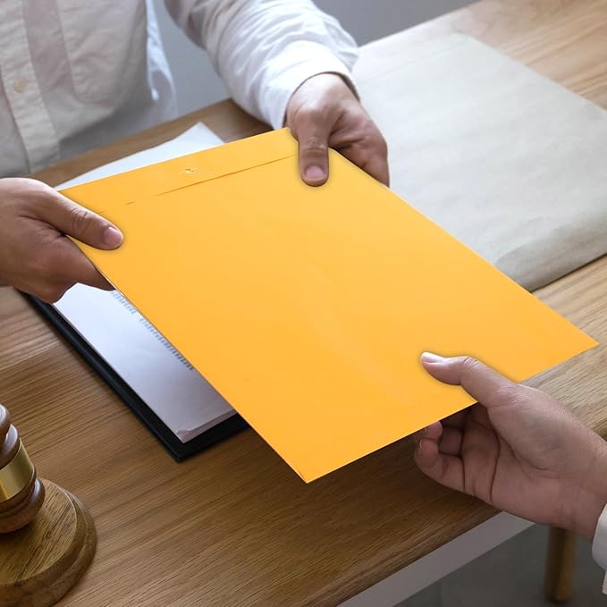 50 Pcs 12 x 15 Inch Extra Large Mailing Clasp Envelopes Jumbo Kraft Catalog Manila Envelope with Clasp Closure for Oversized Big Documents Office Home Business Legal School Storing Mailing-DeskLoop Office