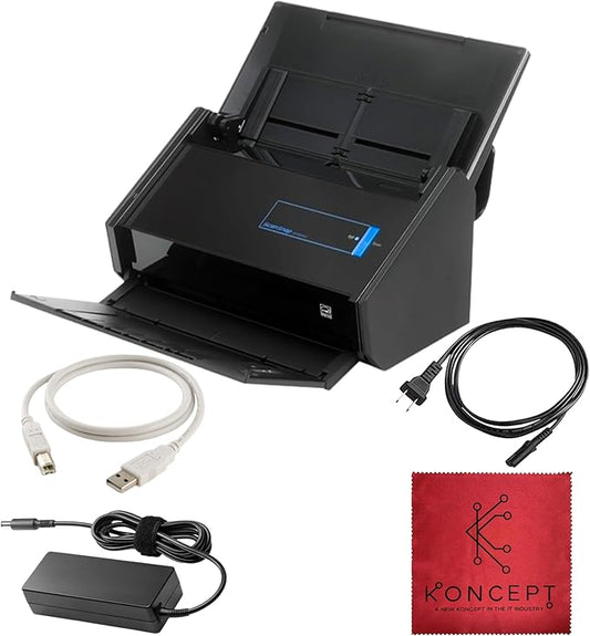 IX500 Fujitsu Scansnap Receipt Scanner for Mac & PC - USB High Speed Cloud Enabled Document, Photo Scanners - ADF with Duplex Scanning - Comes with 16v, USB 3.0 Cable (Renewed)-DeskLoop Office