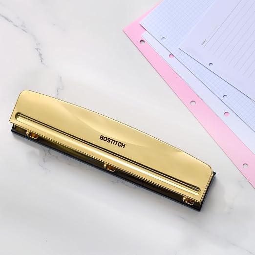 Bostitch 3 Hole Paper Punch, 15 Sheet Capacity, Metal Office Hole Puncher - Image 10