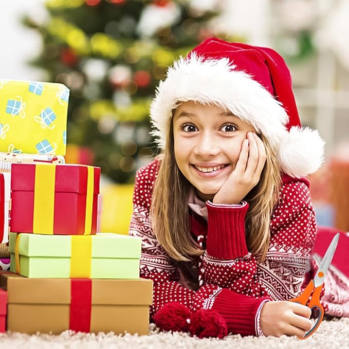 Scissors, Hnncugty 8" Scissors All Purpose Bulk Set of 18-Pack, Sharp Shears for Office Home Craft Sewing Fabric, High/Middle School Supplies Student Teacher Supplies, Comfort Grip Right/Left Handed-DeskLoop Office