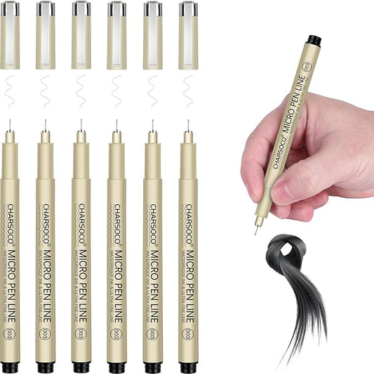 003 Micro Pen, Black Fine Point Pen with Waterproof Archival Ink, 0.15mm Fineliner Ink Pens for Artist Illustration, Sketching, Anime, Manga, Technical Drawing and Scrapbooking-DeskLoop Office
