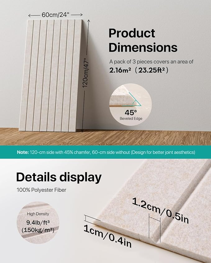 Soundsbay Large Cork Board, 71" x 47" Bulletin Board, 3 Pack Felt Wall Tiles Self-Adhesive, Pin Board for Walls Office Home Classroom Decor-DeskLoop Office