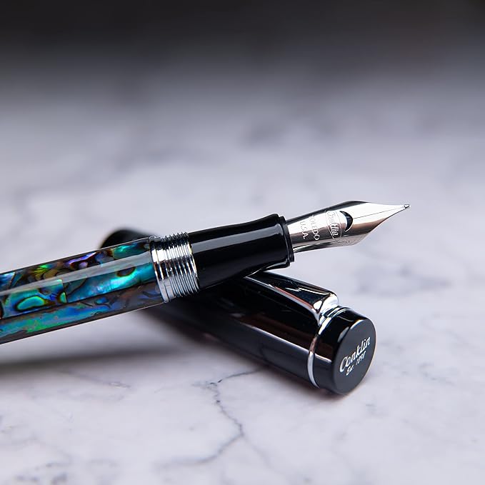 Conklin Duragraph Fountain Pen Abalone Nights - Broad Nib, Elegant Writing Instrument with Stunning Abalone Finish-DeskLoop Office