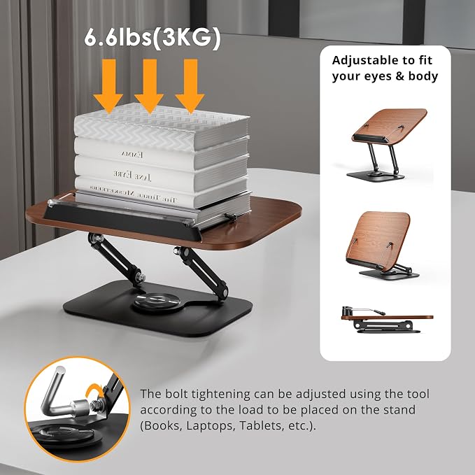 SupeDesk Book Stand for Reading, Adjustable Book Holder - Image 8