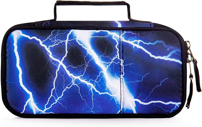 Choco Mocha Lightning Pencil Case for Boys, Soft Pencil Case Kids Pencils Pouch for Kindergarten Boys, Blue-DeskLoop Office