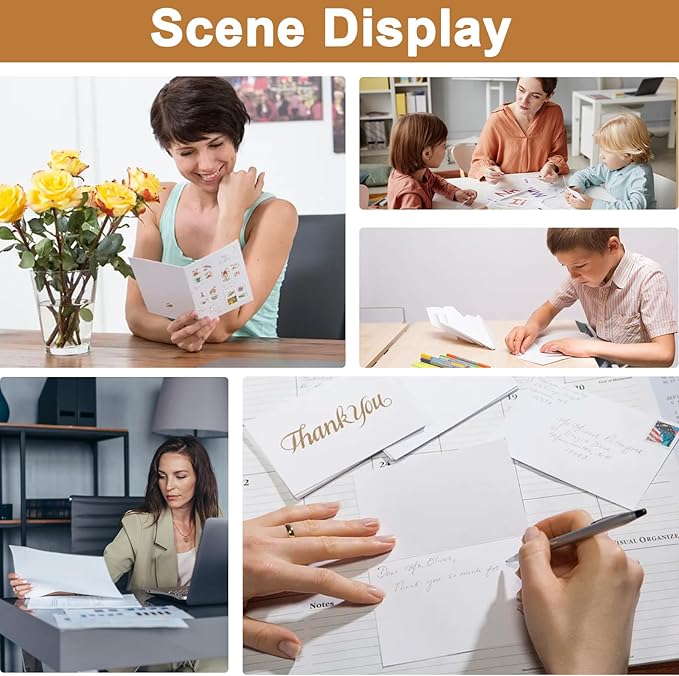 100 Sheets Bright White Cardstock 8.5 x 11 Printer Paper, 200gsm/75lb Thick White Construction Paper Card Stock for Certificates, Menus, Cards Making, Business Cards, School Crafting-DeskLoop Office