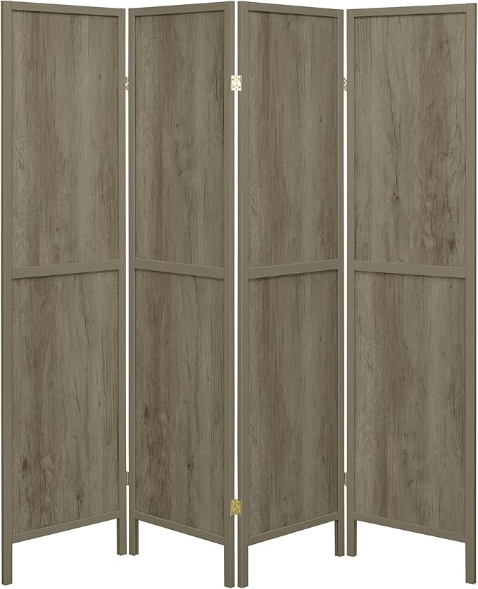 NicBex Room Divider 4 Panel Room Dividers with Sleek Legs Partition Room Dividers and Folding Privacy Screens Wall Divider for Home, Office, Room Separation,69.5" W x 0.75" D x 70.25" H, Light Grey-DeskLoop Office