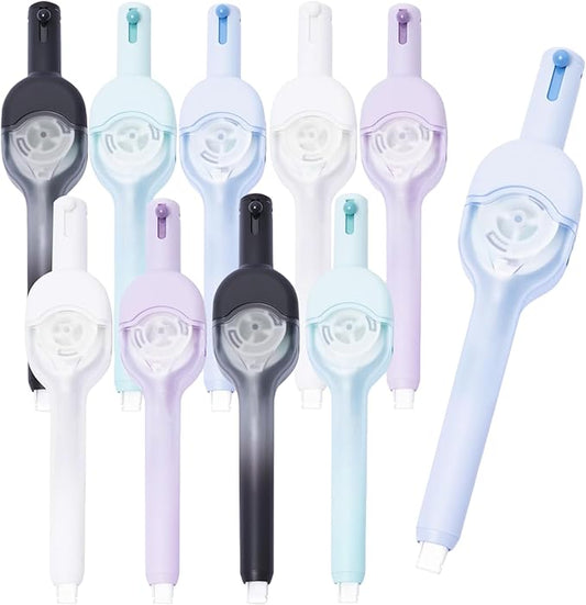 10 PCS Correction Tape Pens White-Out Applicator with Protective Cover, Smooth Ink Tape, Aesthetic Pen Design for School & Office Supplies (Push and Pull)-DeskLoop Office