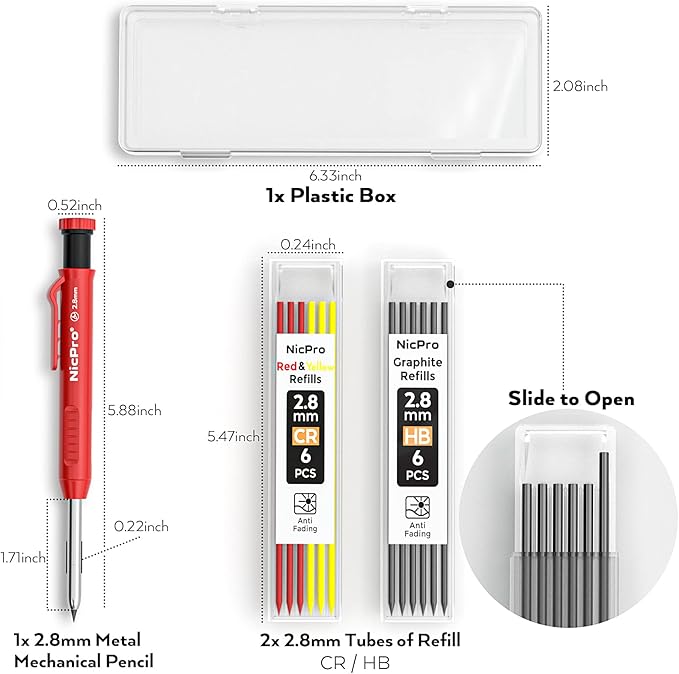 Nicpro 1 Pack Carpenter Pencil - Image 7