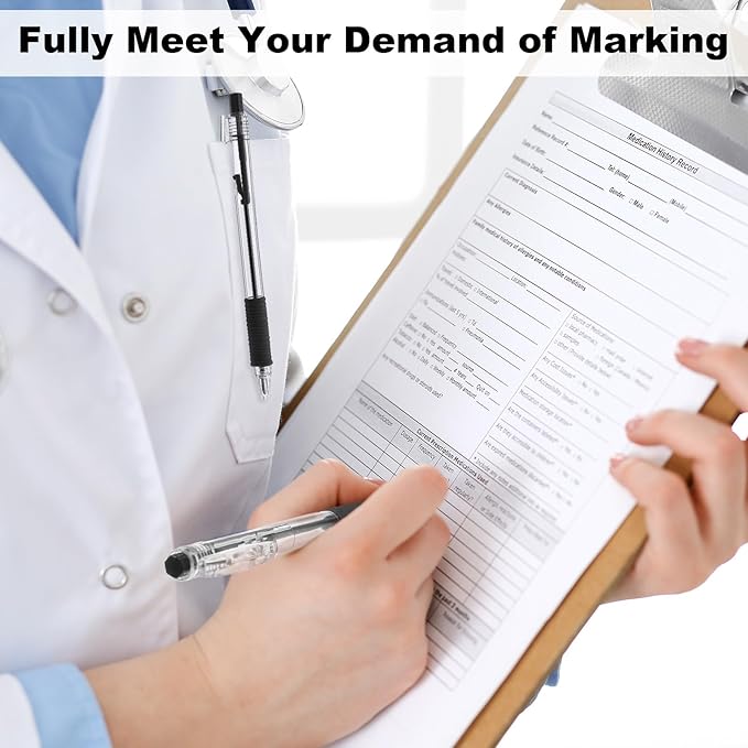 200 Pack Black Gel Ink Pens Bulk, 1.0mm Retractable Click Point Ballpoint Pens Smooth Writing with Comfortable Grip for Back to School Office Classroom Business Home Work Supplies-DeskLoop Office