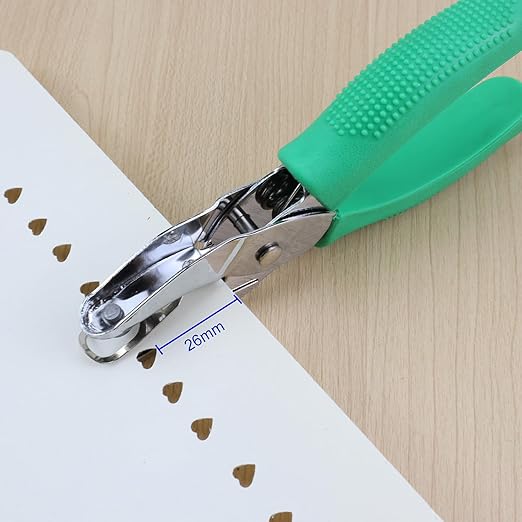 1/4 Inch Heart Shaped Hole Puncher, Handheld Single Hole Paper Punch, One Hole Paper Punch for DIY Craft Paper Scrapbook Puncher Hand Tool-DeskLoop Office