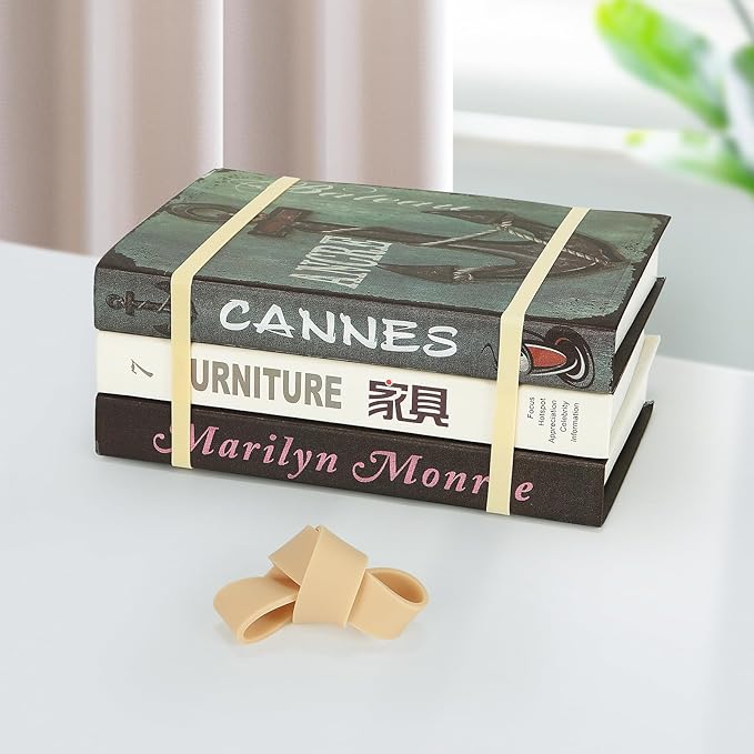 Size #82 Tactical Rubber Bands - Pack of 60 Heavy-Duty, Extra Thick and Wide UV, Heat, and Cold-Resistant Industrial-Grade Elastic Bands for Camping, Cycling, and Fishing (light brown)-DeskLoop Office