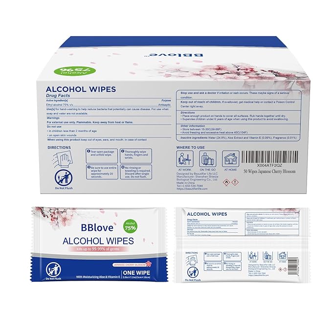 75% Alcohol Hand Sanitizer with Aloe Moisturizer & Vitamin E for On-the-Go Use, All-Purpose Travel Wipes Count, Restaurant, Home Office-DeskLoop Office