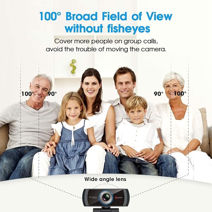 Angetube 1080P Webcam for Streaming, 920 PC Web Camera Calling Video Recording Cam for Windows Mac Conferencing Gaming Xbox Skype OBS Twitch Xsplit GoReact with Microphone & 100-Degree View Angle-DeskLoop Office