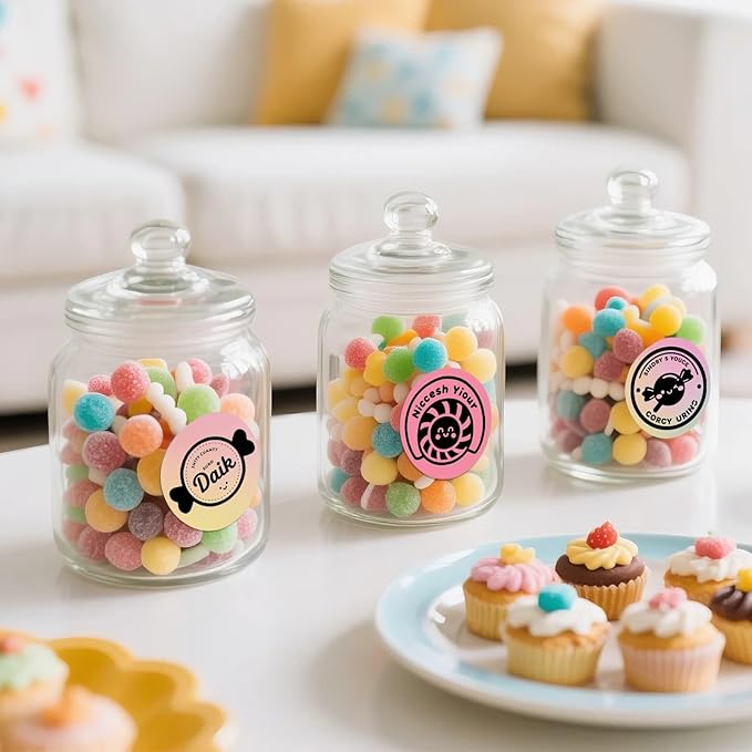 2 Rolls Colorful Thermal Labels,1.96'' Round Label Sticker for Phomemo 241BT,for MUNBYN 130B/RW402B Printer,800Pcs Waterproof Label Paper for Address/Logo/Barcode/Name/Thanks-DeskLoop Office