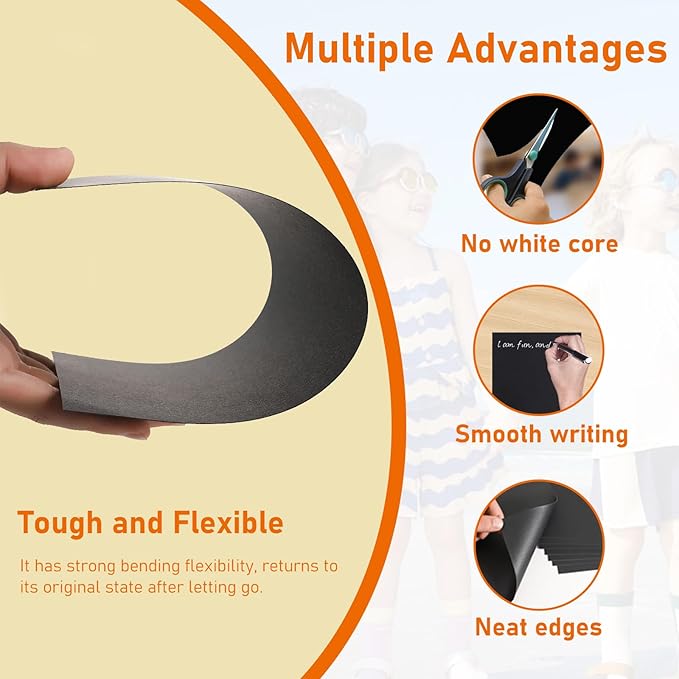 40 Sheets Black Cardstock 8.5 x 11 Printer Paper, 75lb Heavyweight Black Construction Paper Card Stock for Invitatins, Crafting, Memus, DIY Making Cards, School Scrapbooking-DeskLoop Office