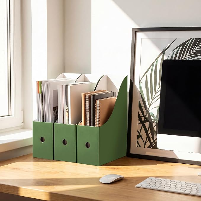 Thenshop 24 Pcs Cardboard Magazine File Holder Organizer, Desk File Organizer - Image 7