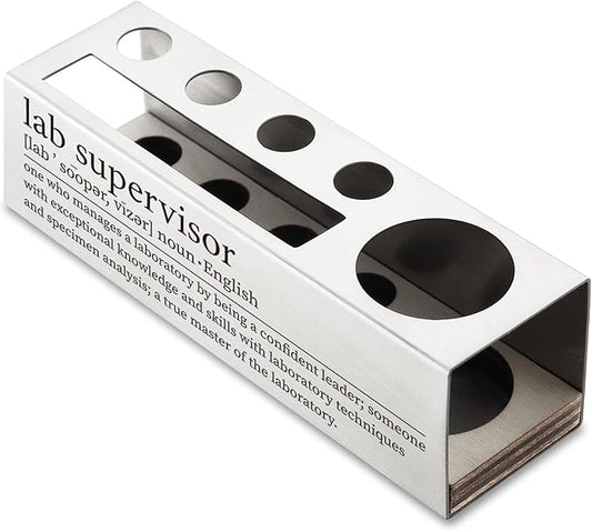 Lab Supervisor Gifts, Lab Supervisor Desk Decor Stainless Steel Pen Pencil Holders WCC37-DeskLoop Office