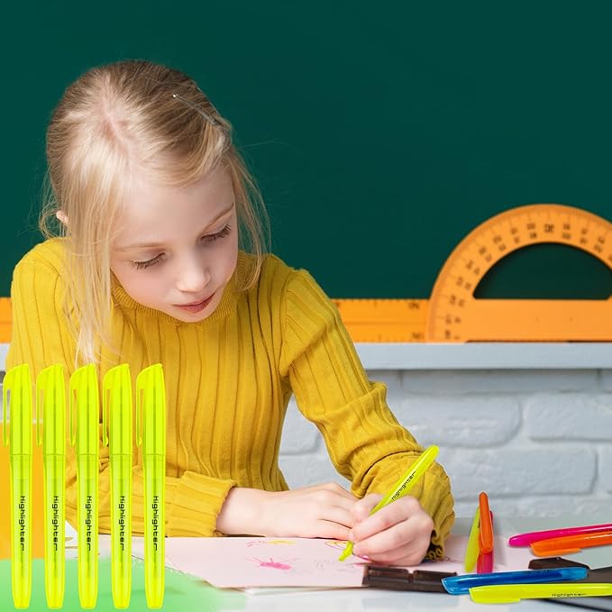 360 Pieces Highlighter Bulk Assorted Colors Highlighter Markers Chisel Tip Highlighter Pens for School Classroom Office (360)-DeskLoop Office