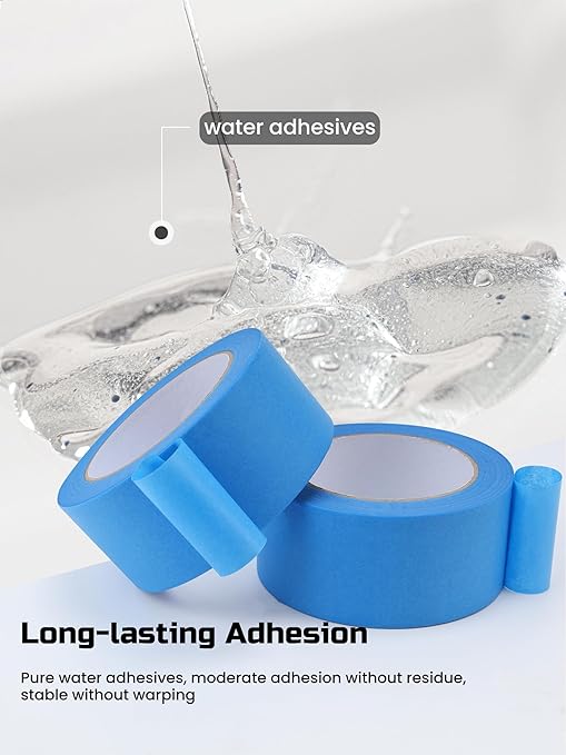 Lichamp Blue Painters Tape, 1 Pack 1.9 inch by 55 Yards Paper Tape, Blue Tapes for Crafts Arts-DeskLoop Office