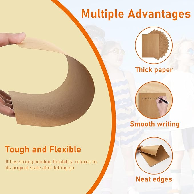 28 Sheets Brown Cardstock 8.5 x 11 Printer Paper, 92lb Heavyweight Thank You Card Stock for Greeting Cards, Wrapper, Invitations, DIY Cards Making, Certificates-DeskLoop Office