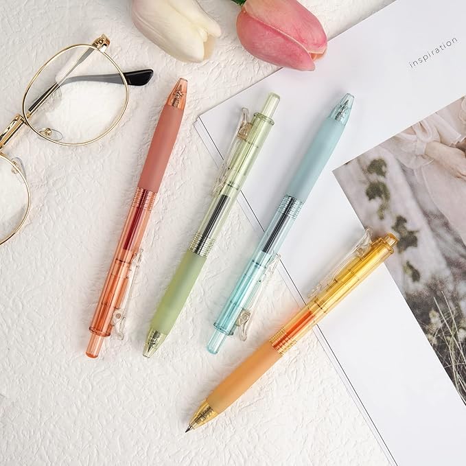 WRITECH Retractable Gel Pens Quick Dry Ink Pens 0.5mm Bullet Multicolor For Journaling, Drawing, Doodling, and Notetaking (Multicolor)-DeskLoop Office