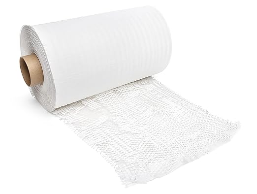 IDL Packaging 15.25" x 1400' Refill Roll (Pack of 1) for MP-1400USW HexcelWrap Honeycomb Packing Paper Station, White - Protective Kraft Paper with Interlocking Slit Design for Shipping-DeskLoop Office