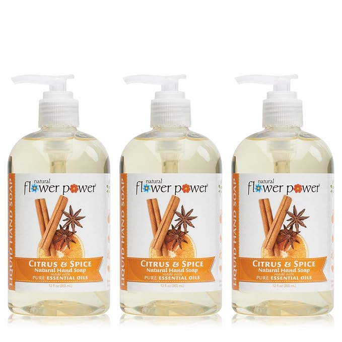 Liquid Hand Soap – Plant-Derived and Bio-Based Formula – Sulfate-Free, pH-Balanced, Vegan 3 Pack – Citrus & Spice – 3 x 12 oz-DeskLoop Office